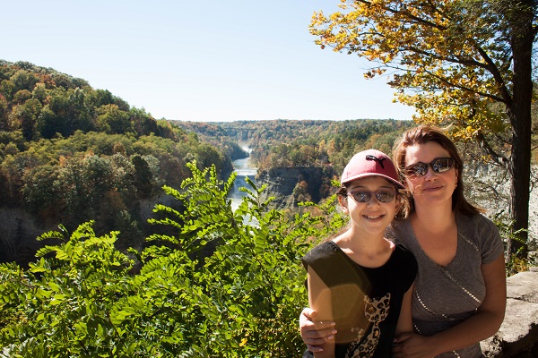 With my daughter at Letchworth State Park on Thanksgiving